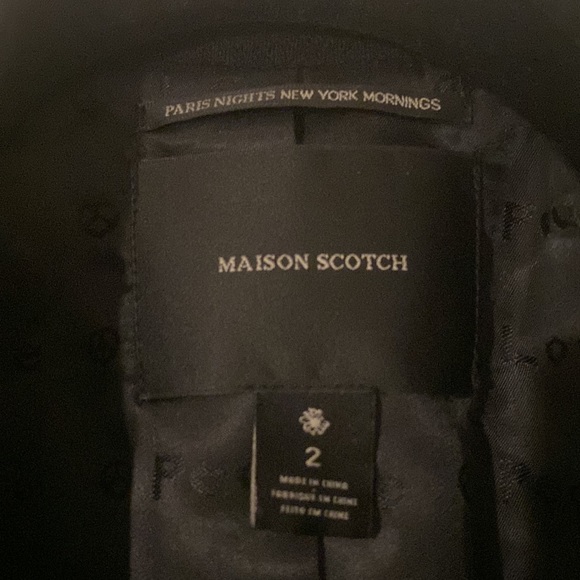 Maison Scotch Scotch & Soda Sequins Sleeves Blazer Jacket Black - Picture 2 of 4